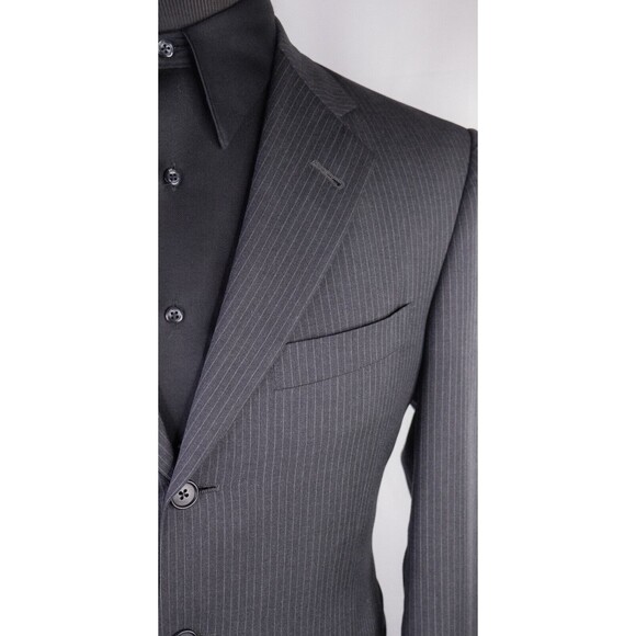 Daniel Cremieux 2-Pcs Suit Striped Gray Blazer Coat 38R Dress Pants 34X30 EUC - Picture 4 of 16